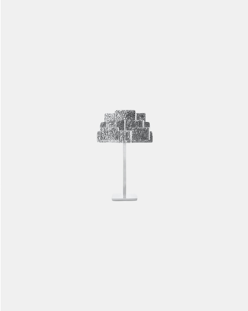 INSPIRING TREES HAMMERED NICKEL TABLE LAMP