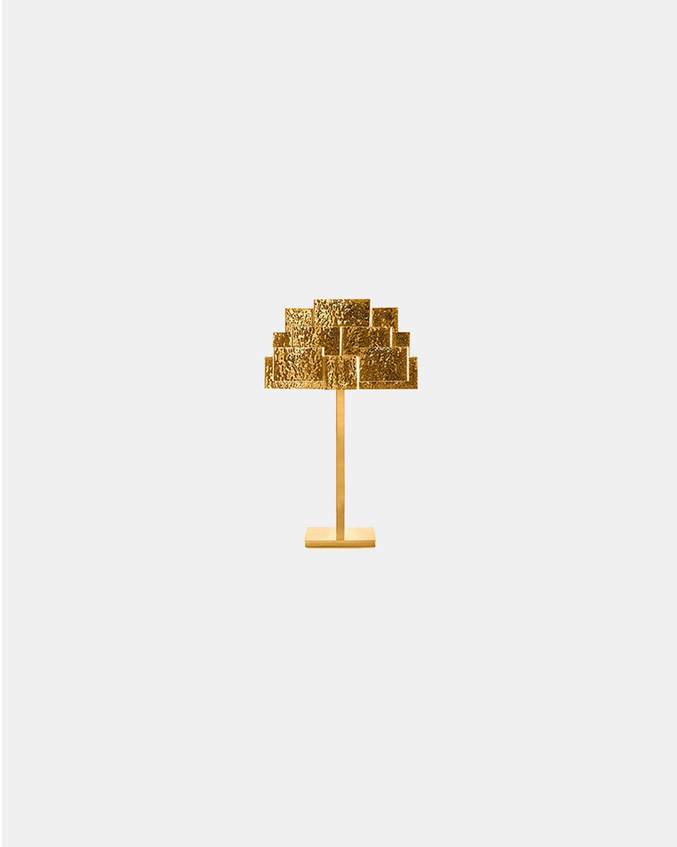 INSPIRING TREES HAMMERED BRASS TABLE LAMP