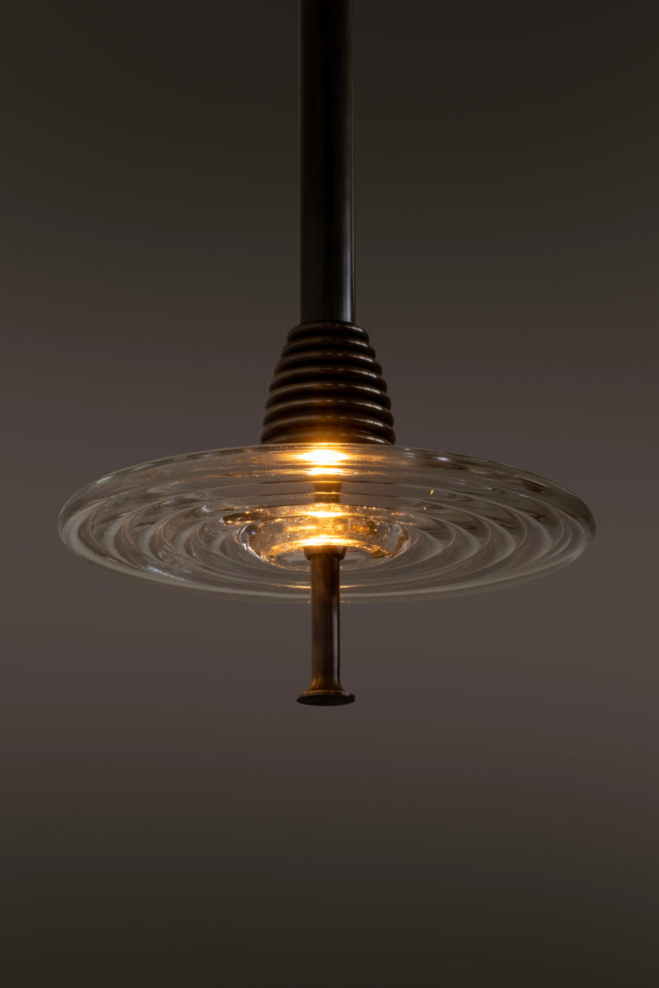 INSULATOR DARK PATINATED BRASS PENDANT D