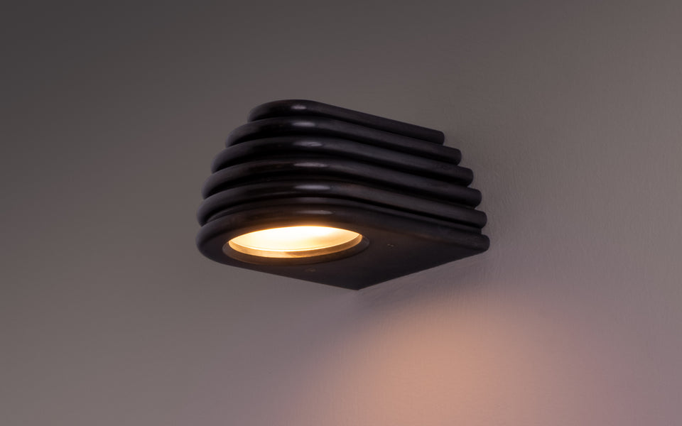 INSULATOR DARK PATINATED BRASS SCONCE 0