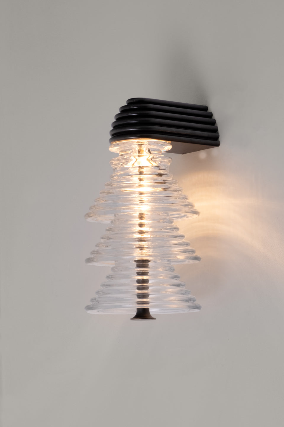 INSULATOR DARK PATINATED BRASS SCONCE 3A