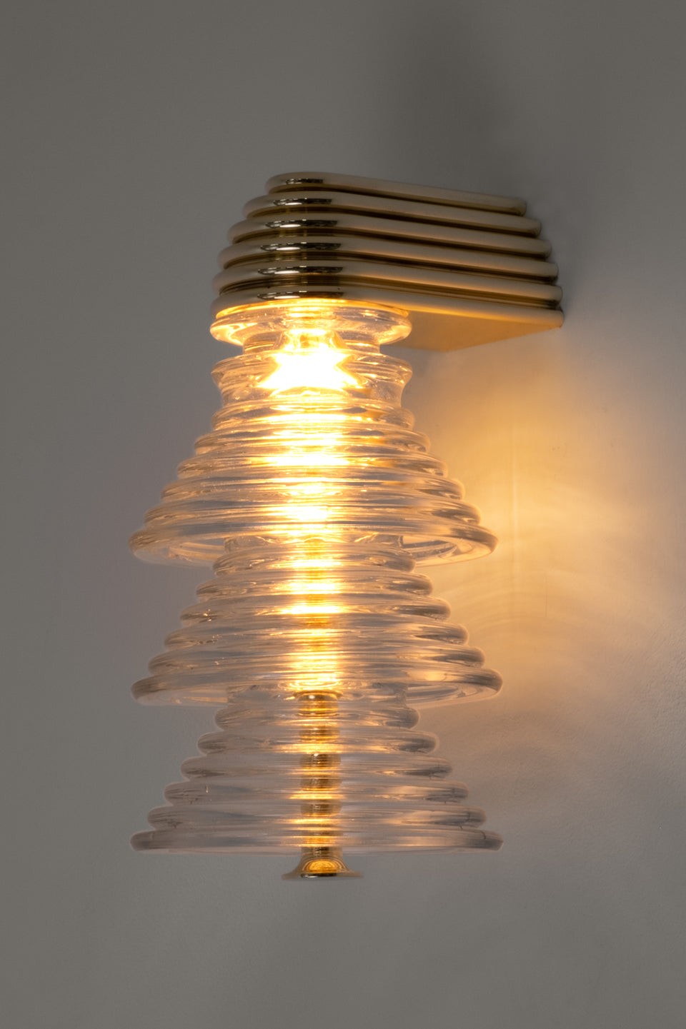 INSULATOR POLISHED BRASS SCONCE 3A