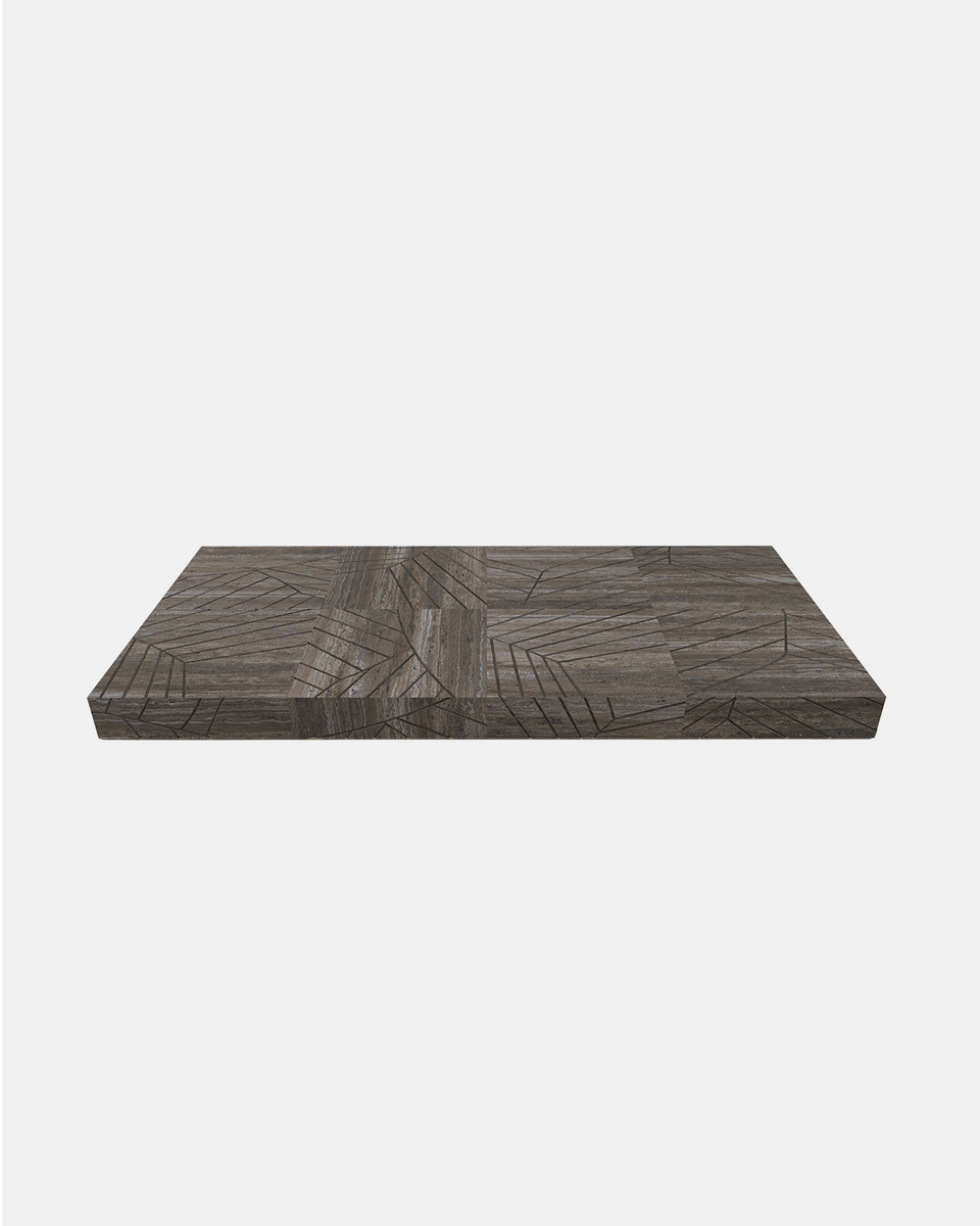 FOGLIE TRAVERTINE TITANIUM AND GOLD R15 - 120 X 240