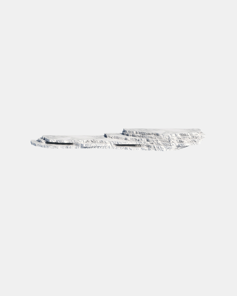 STRATA WHITE MARBLE HANGING CONSOLE