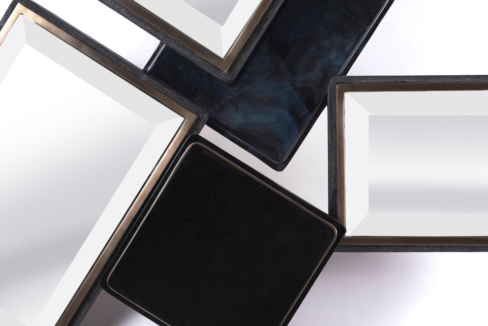 MONDRIAN BLACK PEN SHELL MIRROR