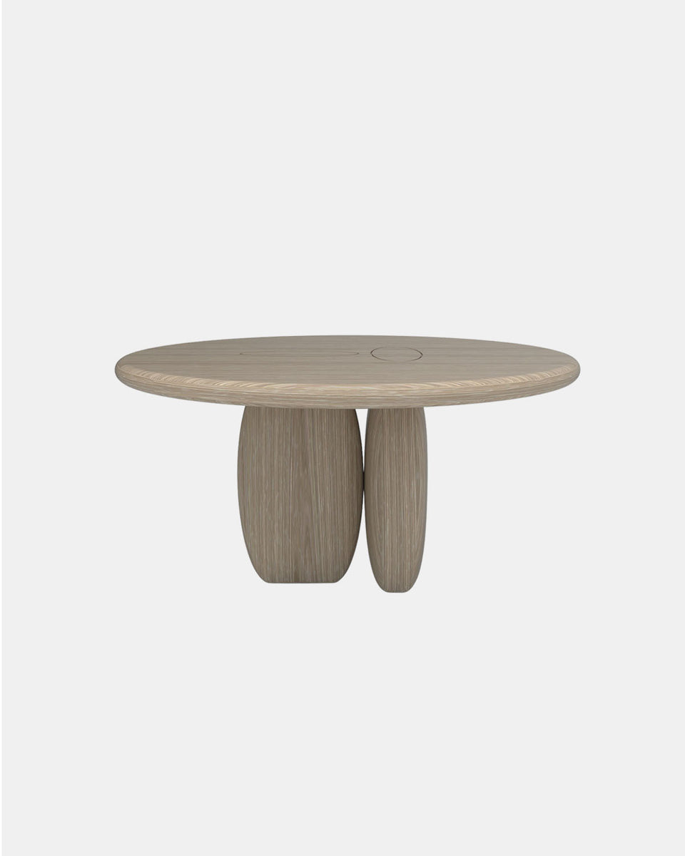 GALET ROUND OAK DINING TABLE SMALL