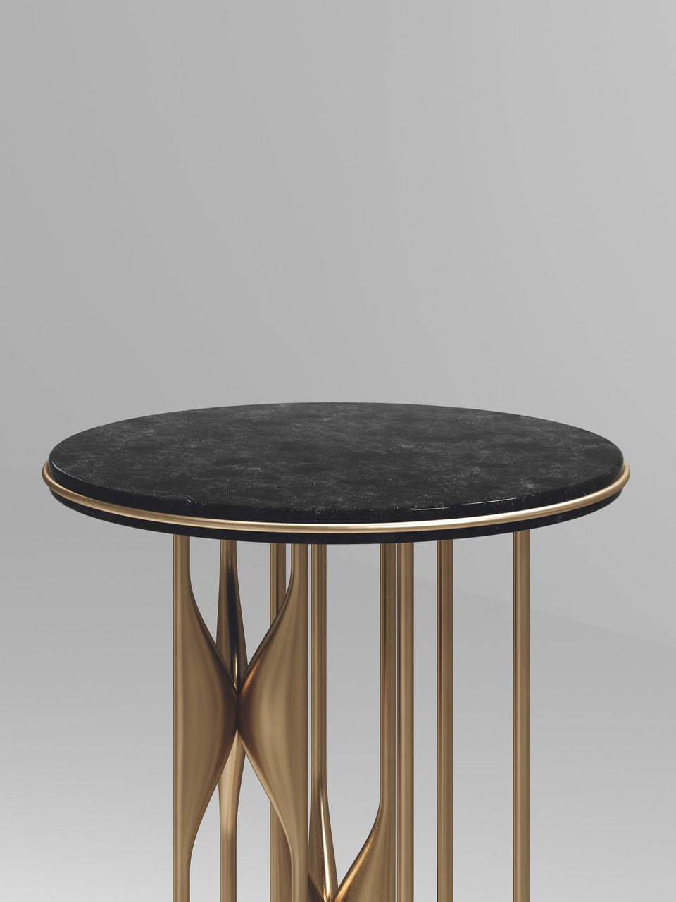 PLUMERIA BLACK PEN SHELL SIDE TABLE