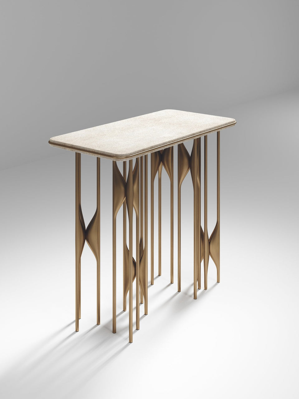 PLUMERIA SHAGREEN RECTANGLE SIDE TABLE