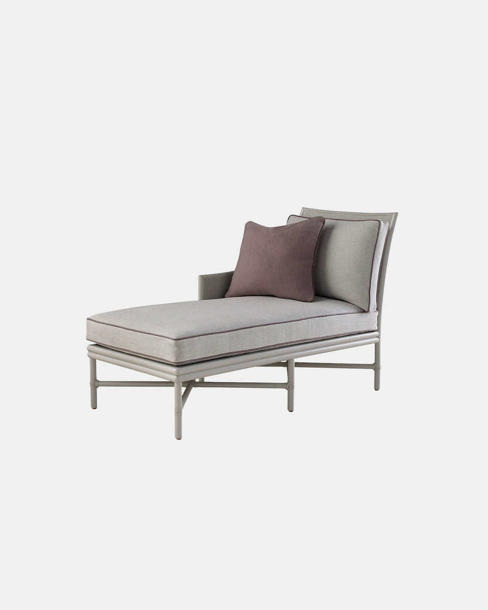 OPEN OVAL CANED CHAISE LOUNGE