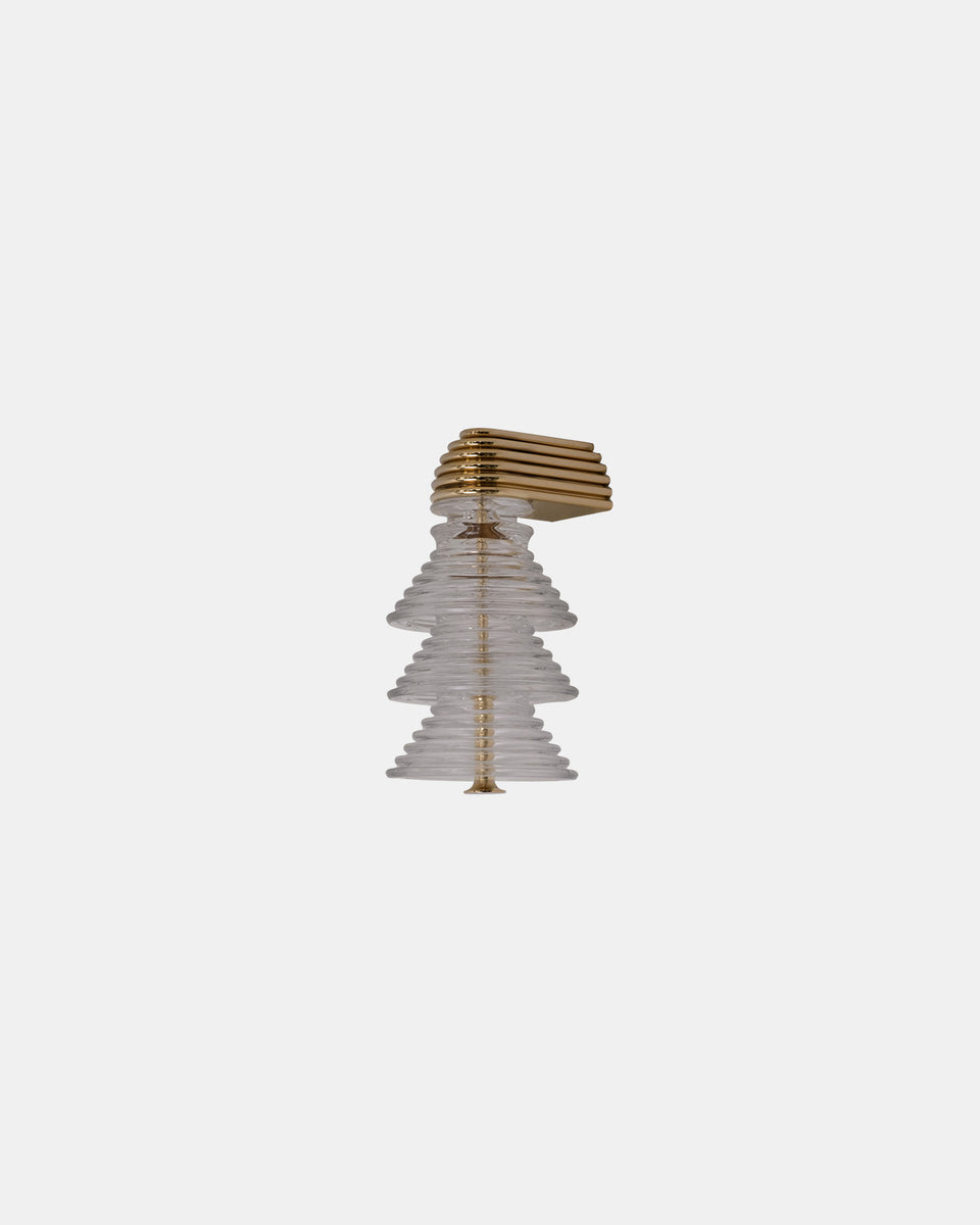 INSULATOR POLISHED BRASS SCONCE 3A