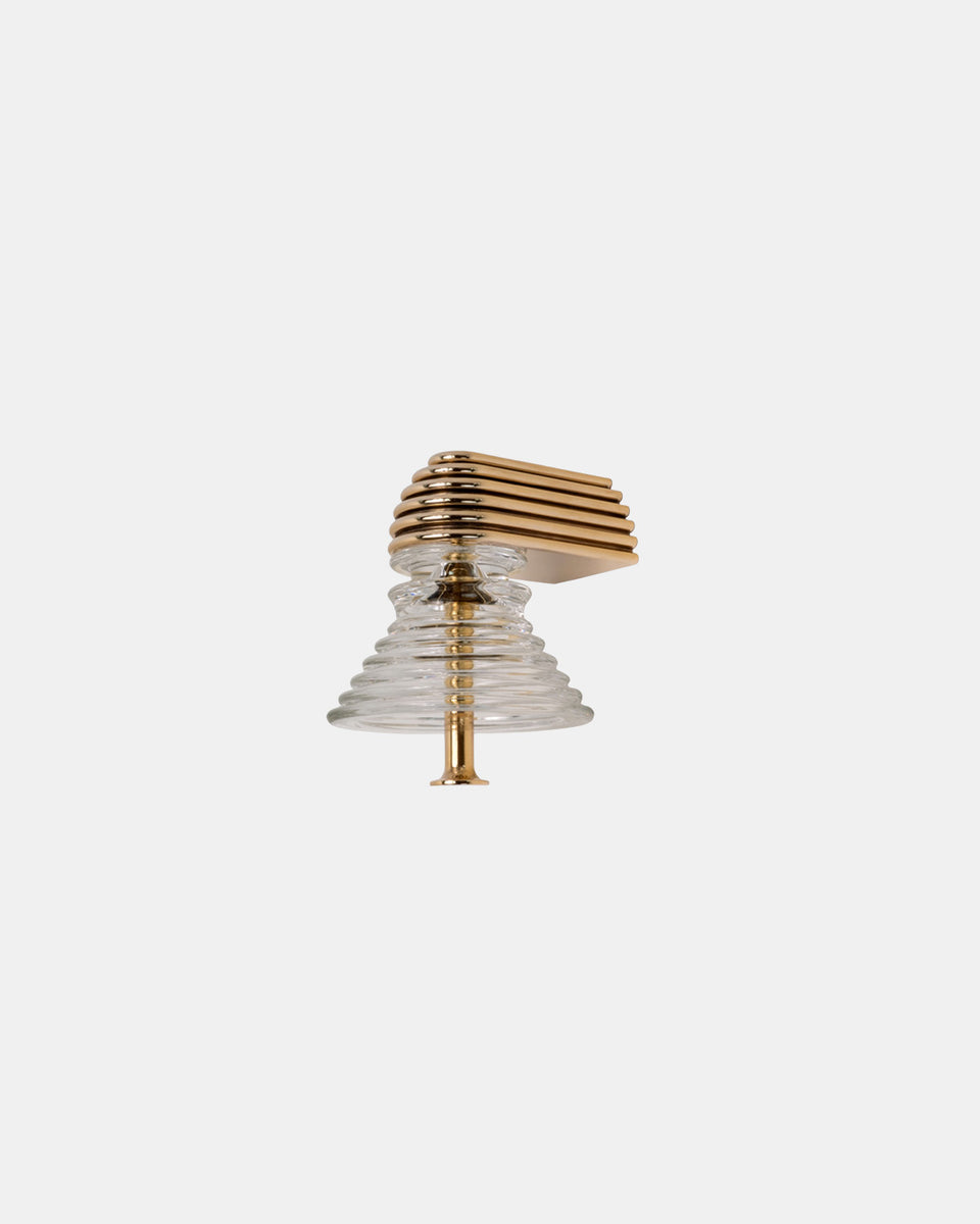 INSULATOR POLISHED BRASS SCONCE A