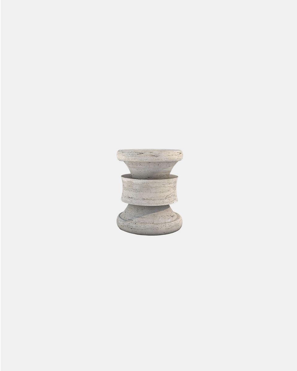 BARTH TRAVERTINE STOOL