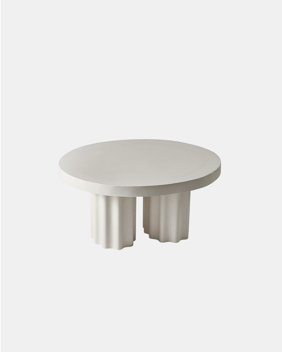FLOWING WHITE COFFEE TABLE