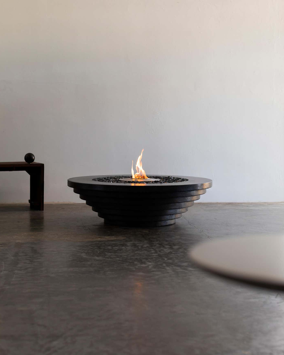 STEPPED CONCRETE FIRE PIT TABLE