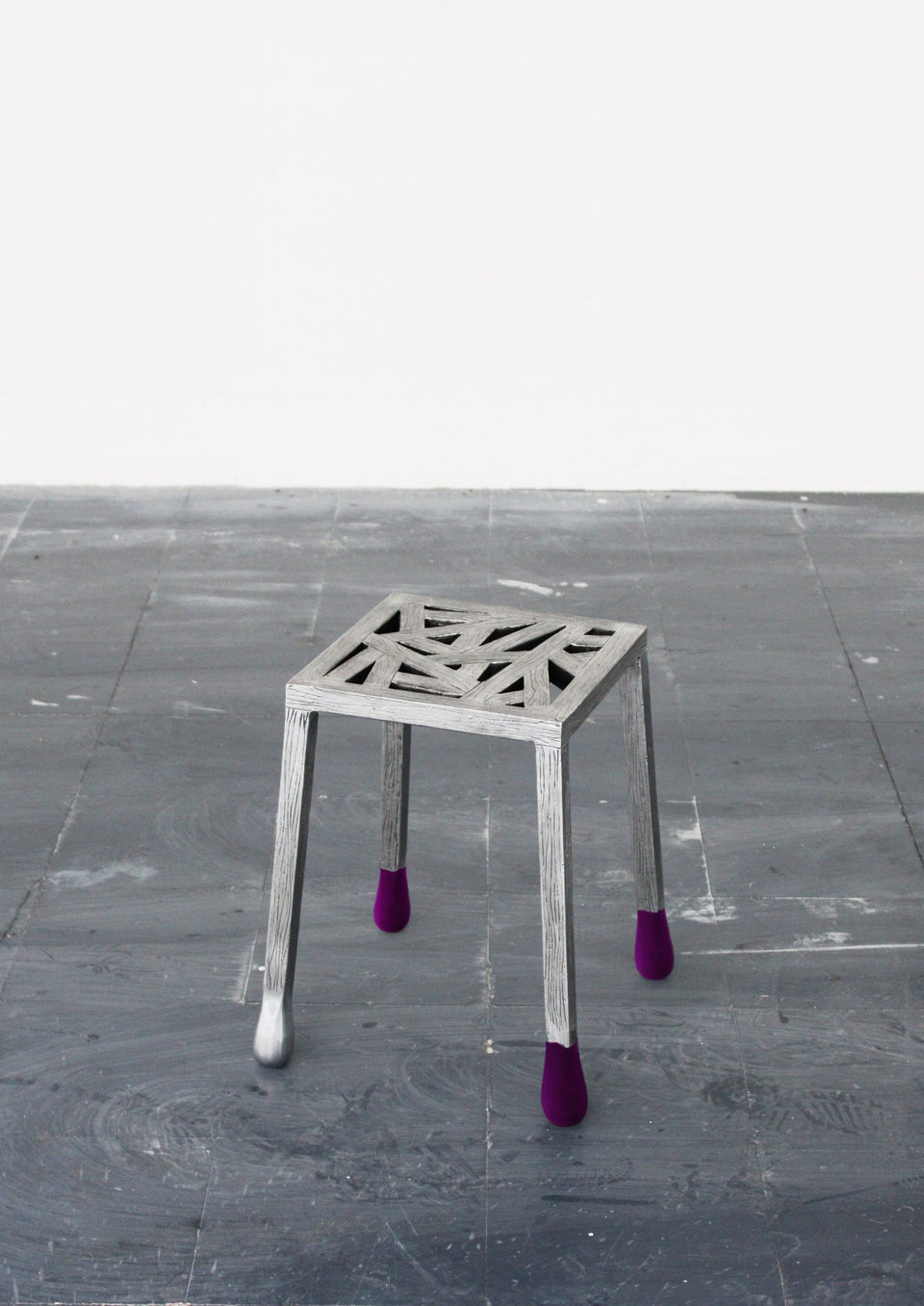 MATCHSTICK PINK THREE STOOL