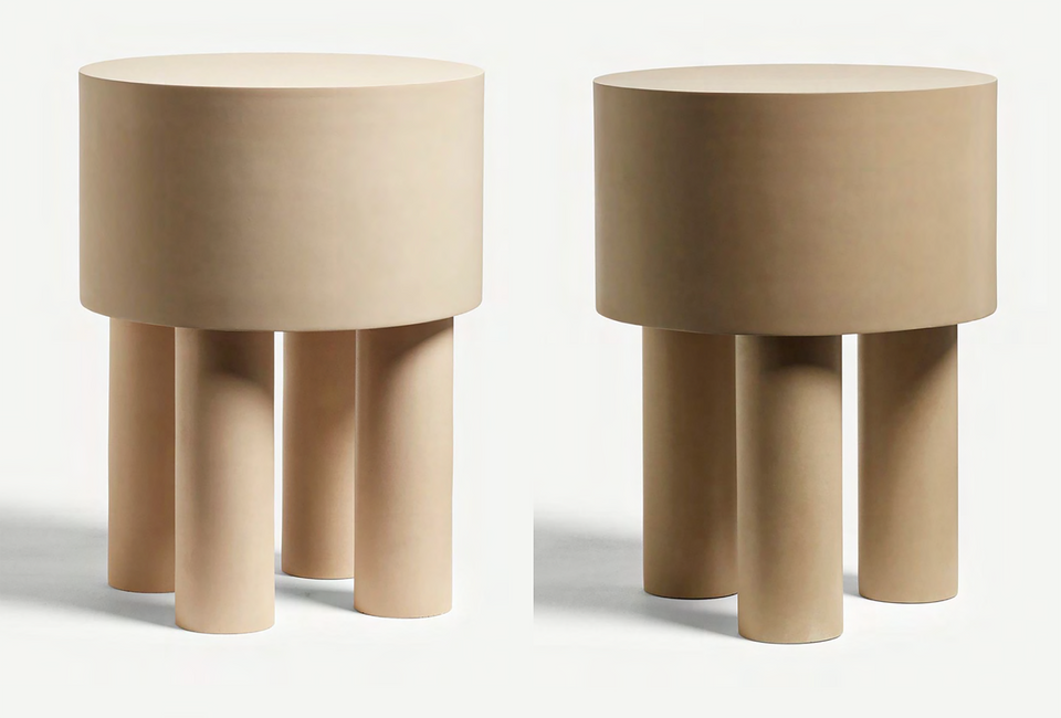 PILOTIS MARL SIDE TABLE SMOOTH