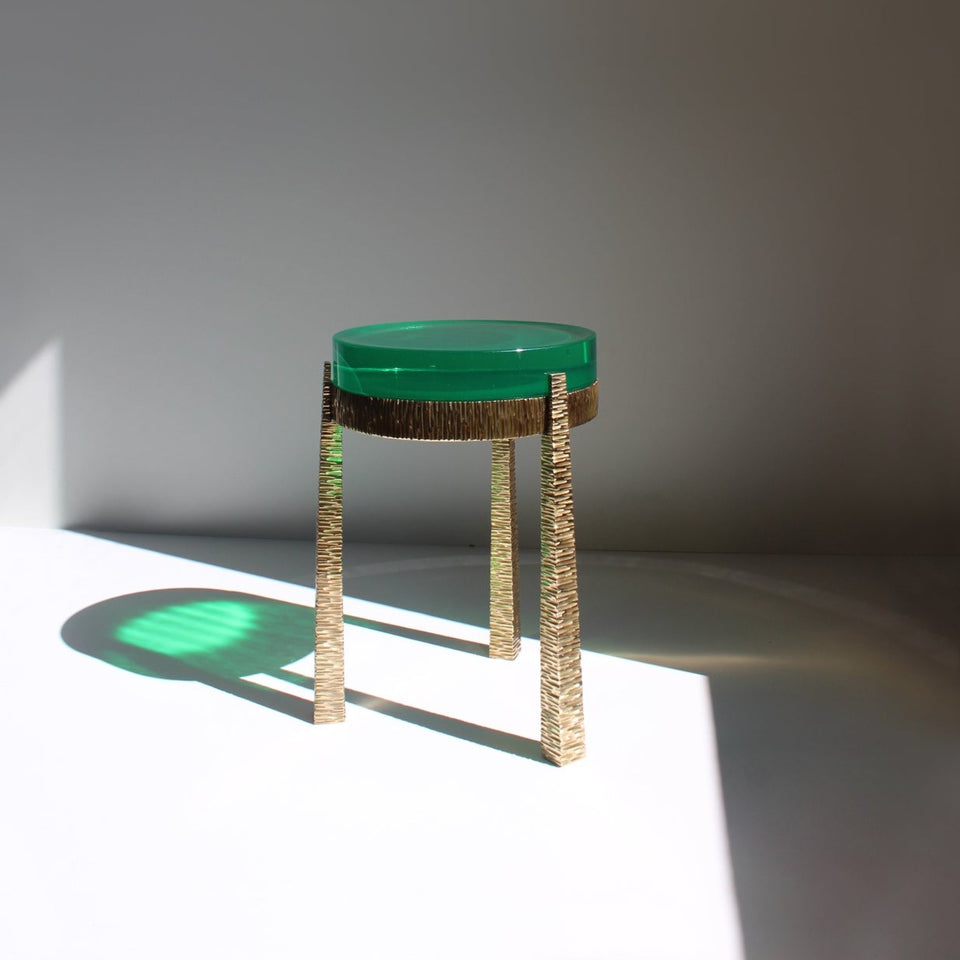 MIRRA POLISHED BRASS SIDE TABLE