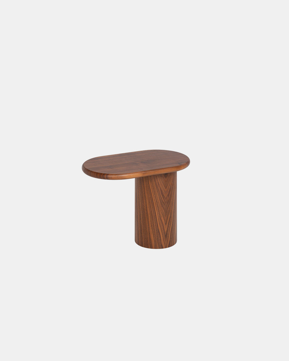 CANTILEVER SMALL SOLID WOOD SIDE TABLE