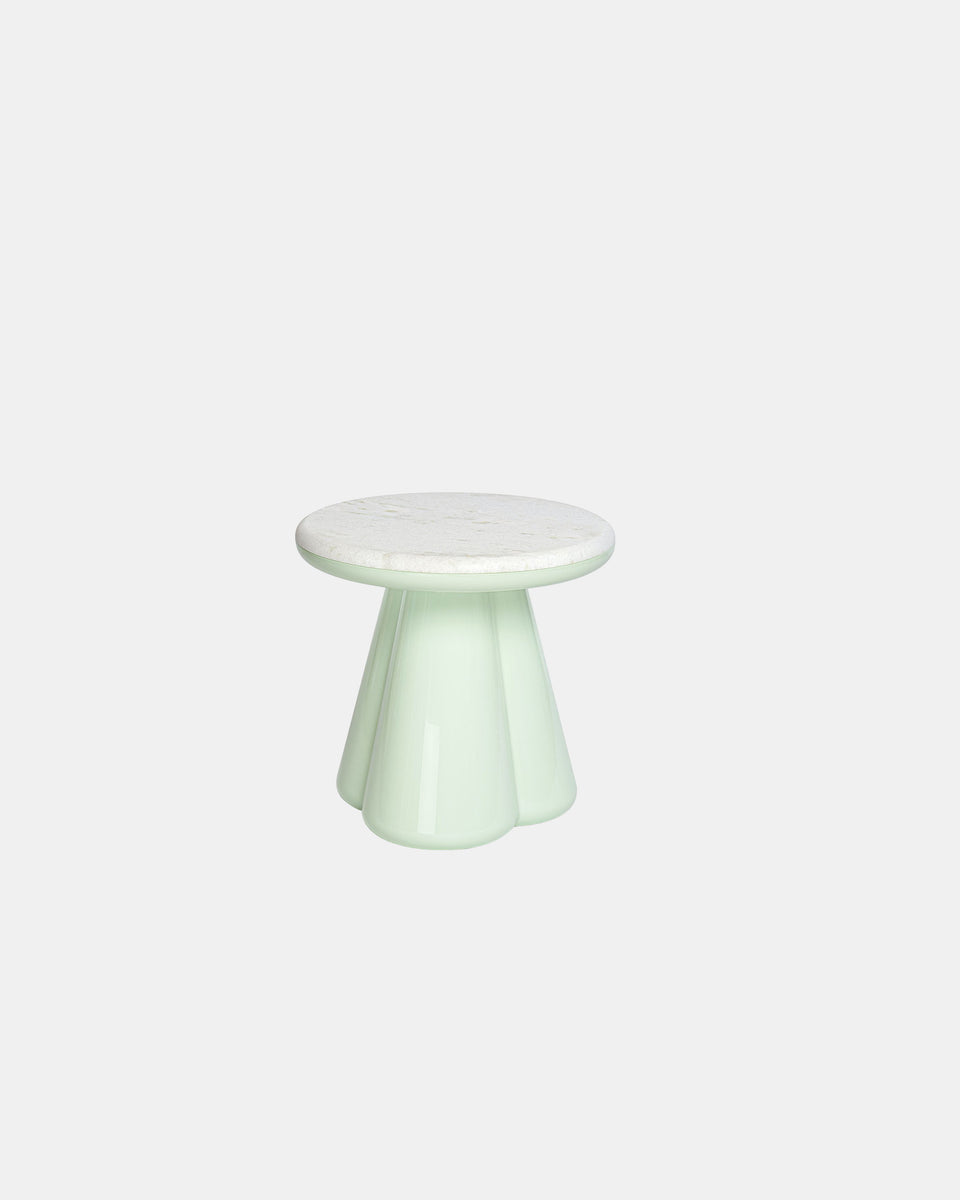 ANODO VERDE BIANCO MARBLE STOOL