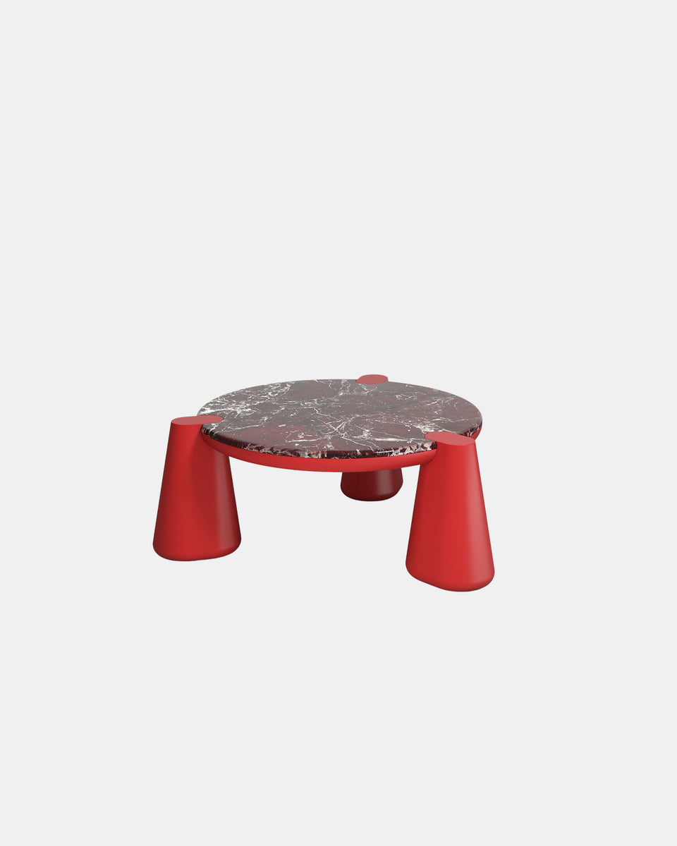 NUCLIDE ROSSO LEVANTE MARBLE COFFEE TABLE