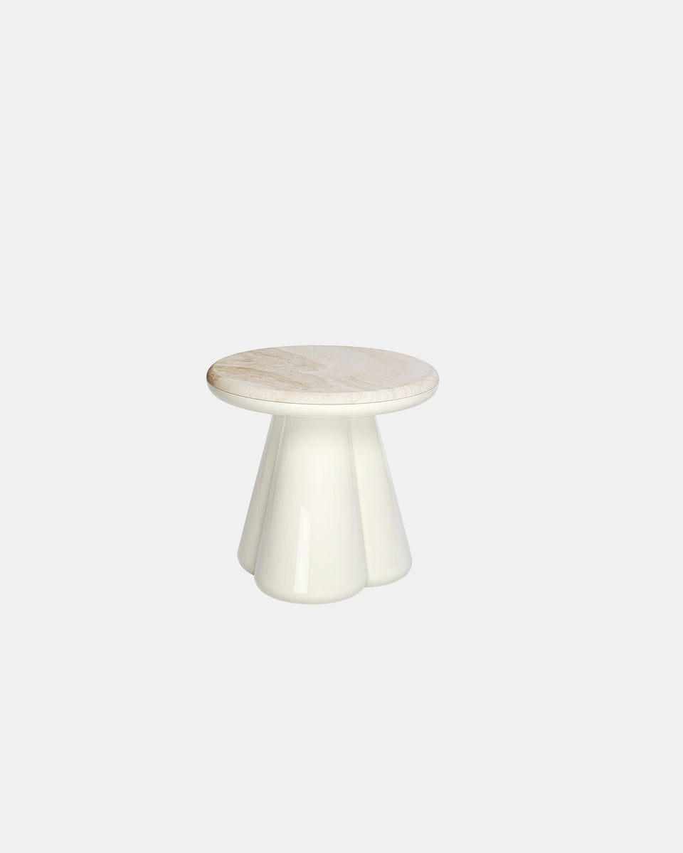 ANODO BIANCO CHIARO MARBLE STOOL