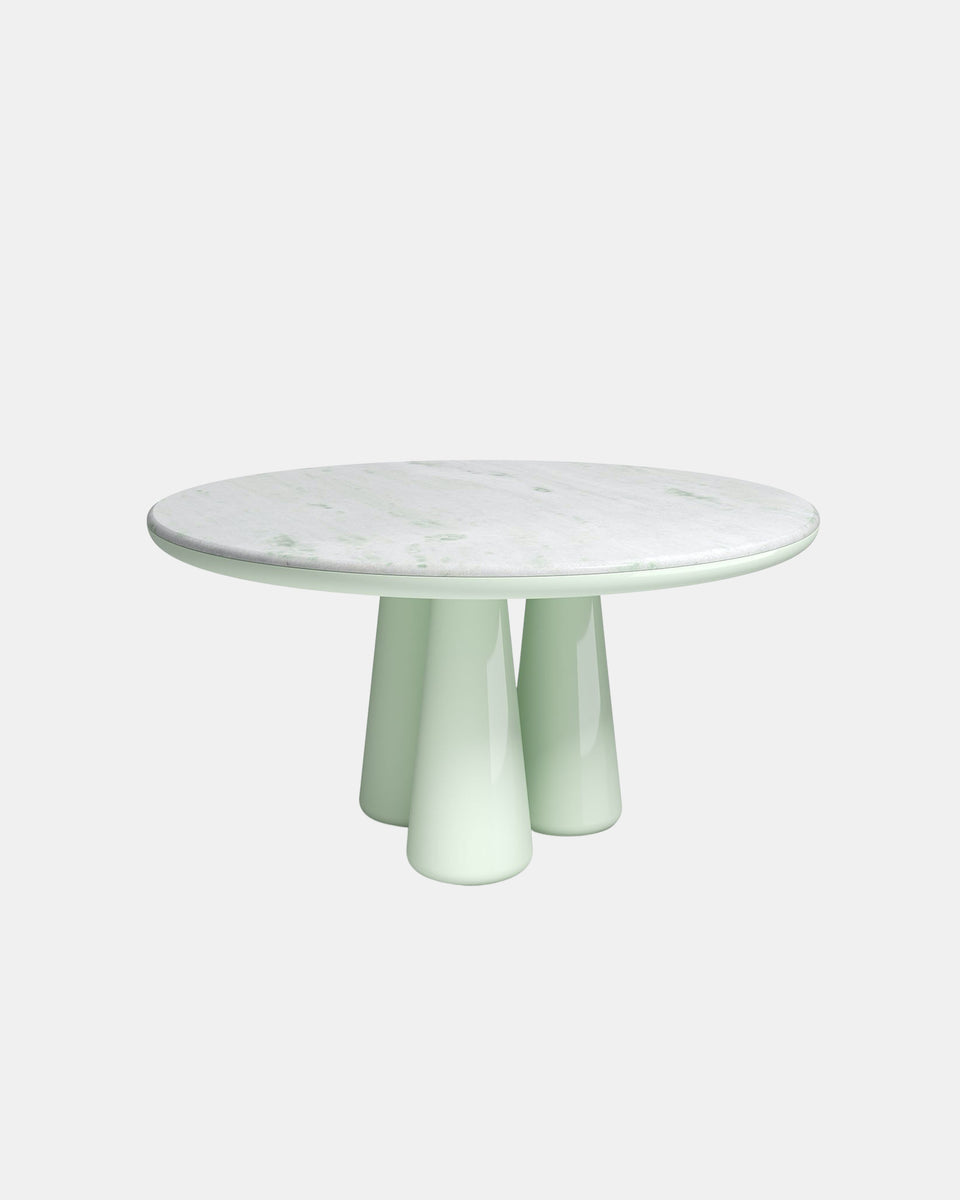 ISOTOPO VERDE BIANCO MARBLE DINING TABLE