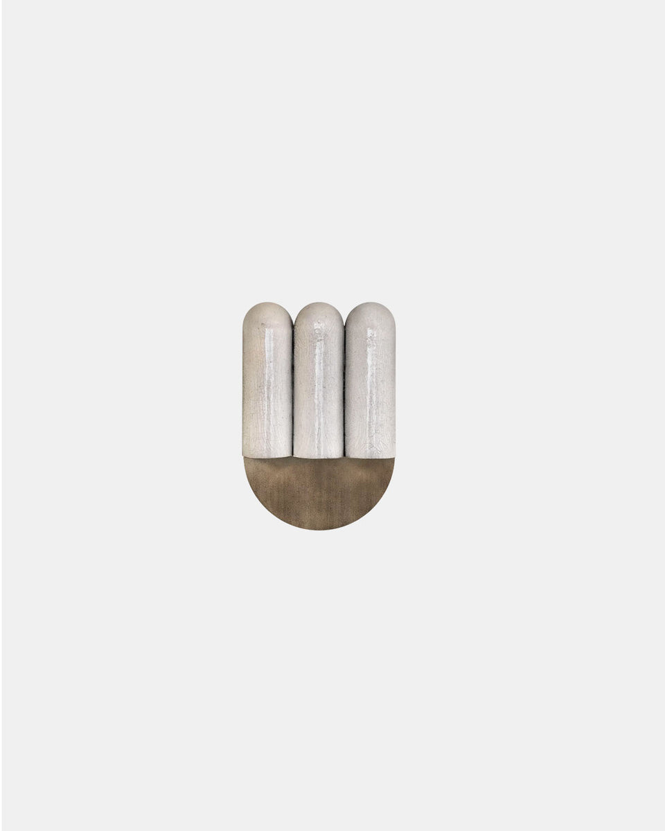 RAKU-YAKI TRIPLE SCONCE