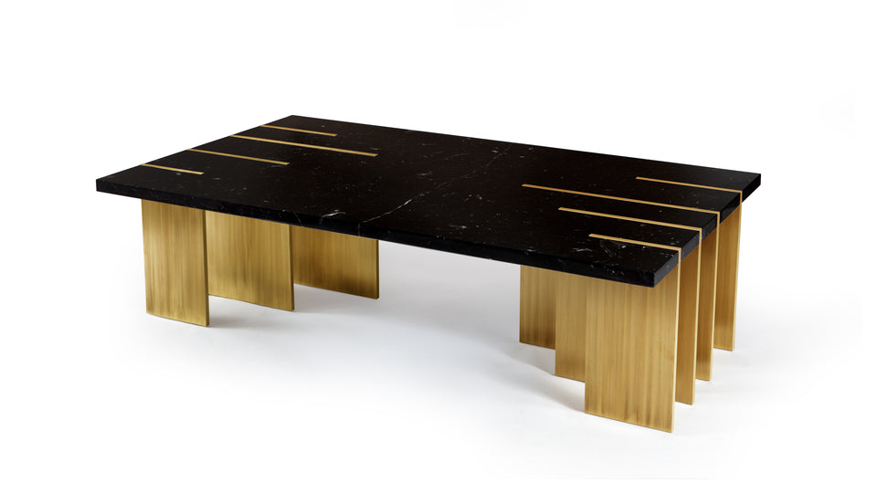 PIANIST NERO MARQUINA MARBLE COFFEE TABLE