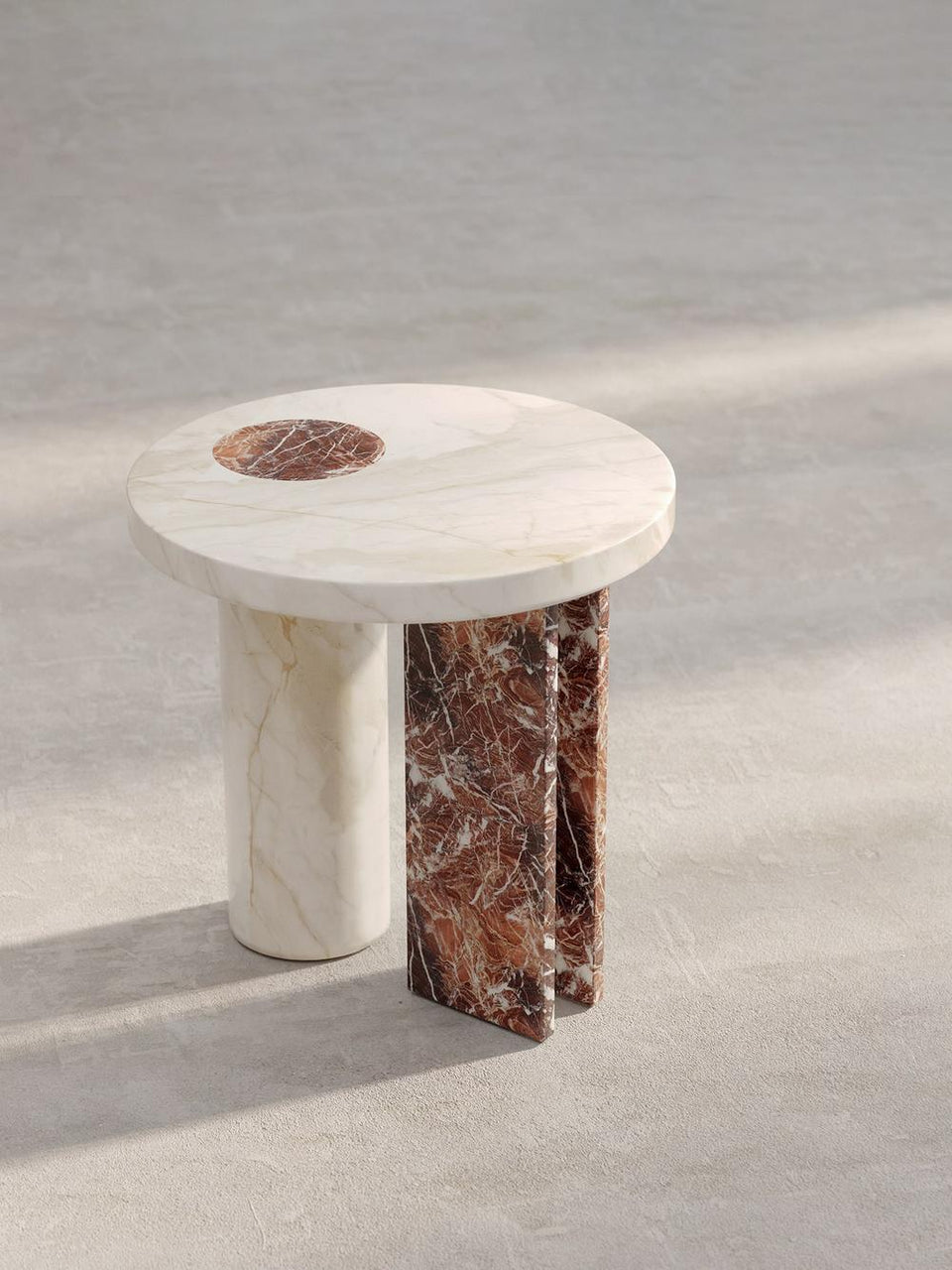 SALVANTE S1 ROSA PERALBA MARBLE SIDE TABLE