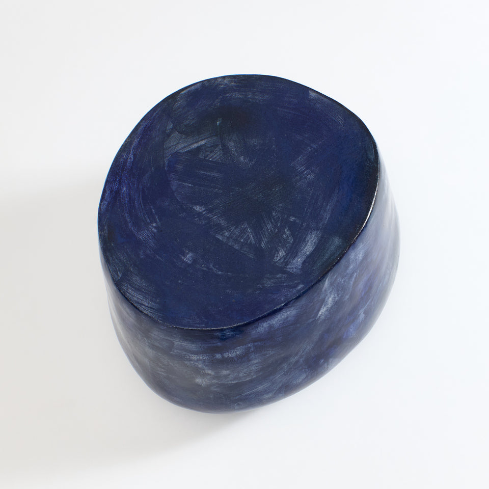 CERAMIC BRUSHED NAVY COFFEE TABLE