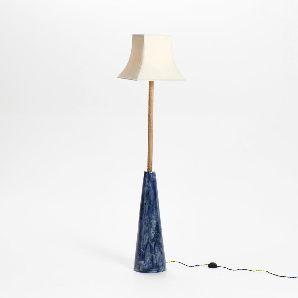 COQUETTE BRUSHED BLUE FLOOR LIGHT