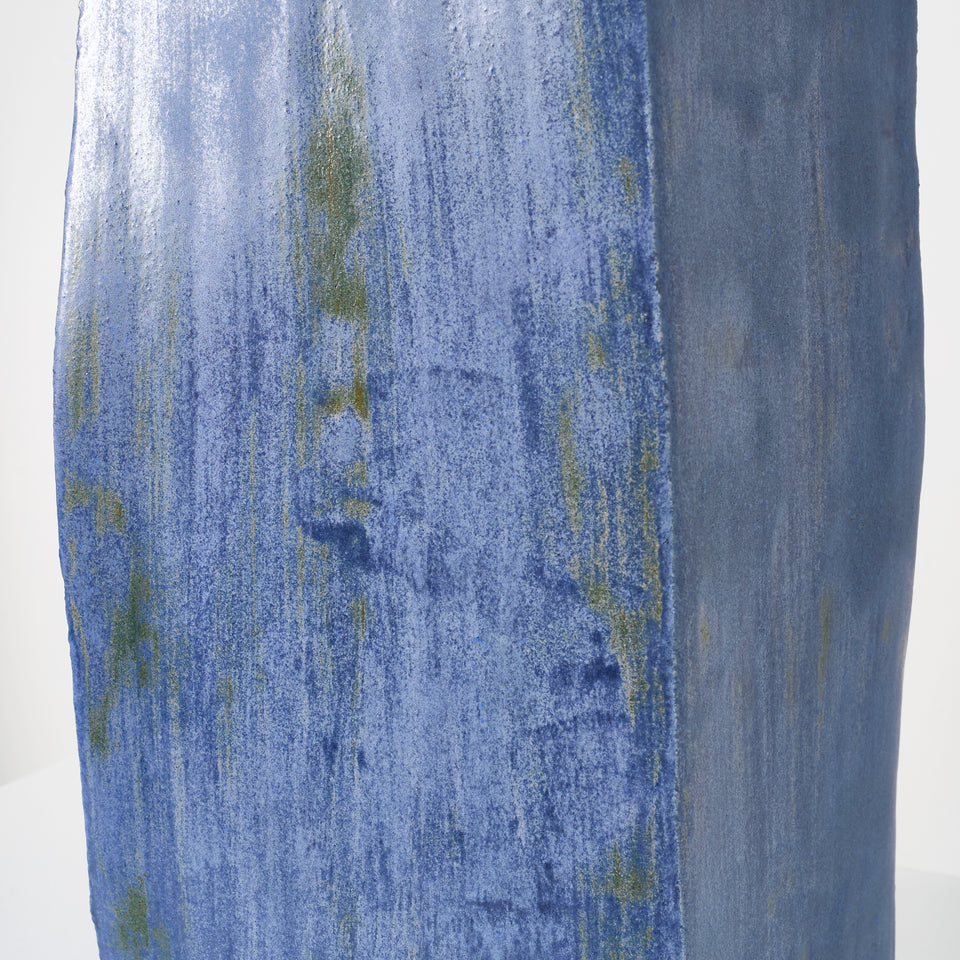 RECTANGULAR BRUSHED BLUE TABLE LIGHT