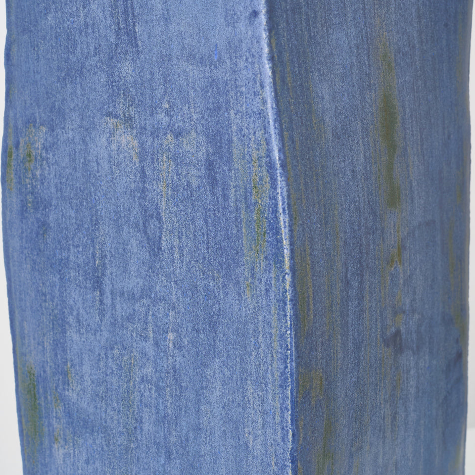 RECTANGULAR BRUSHED BLUE TABLE LIGHT