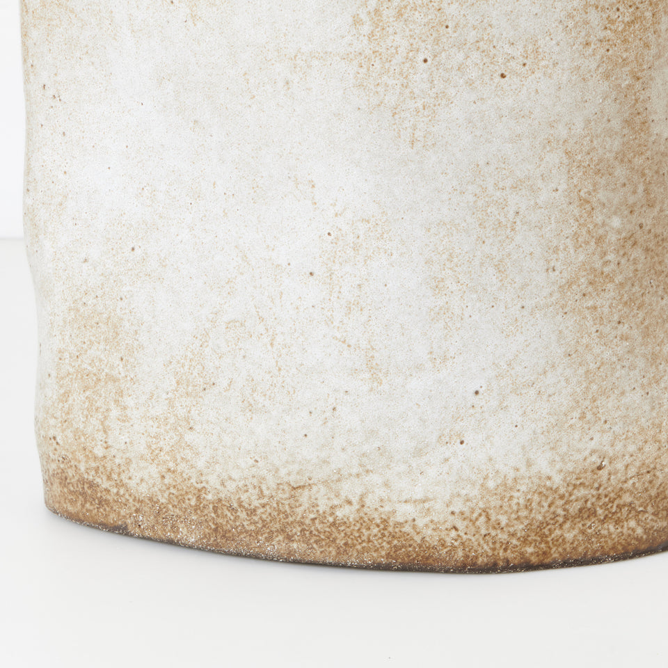 CERAMIC CORAL WHITE SIDE TABLE