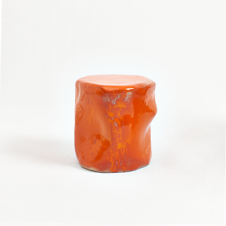 CERAMIC ORANGE SIDE TABLE