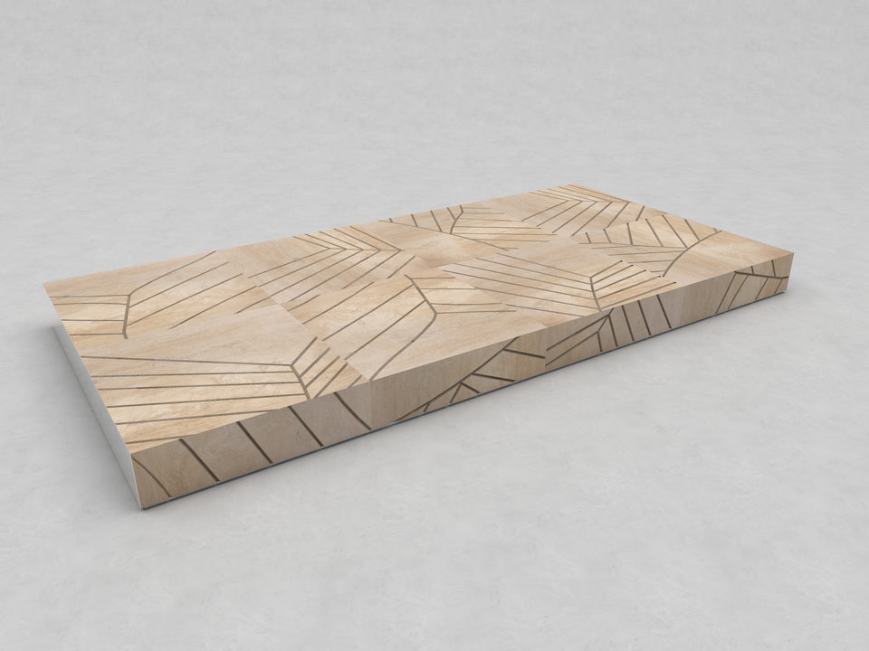 FOGLIE TRAVERTINE R15 - 120 X 240