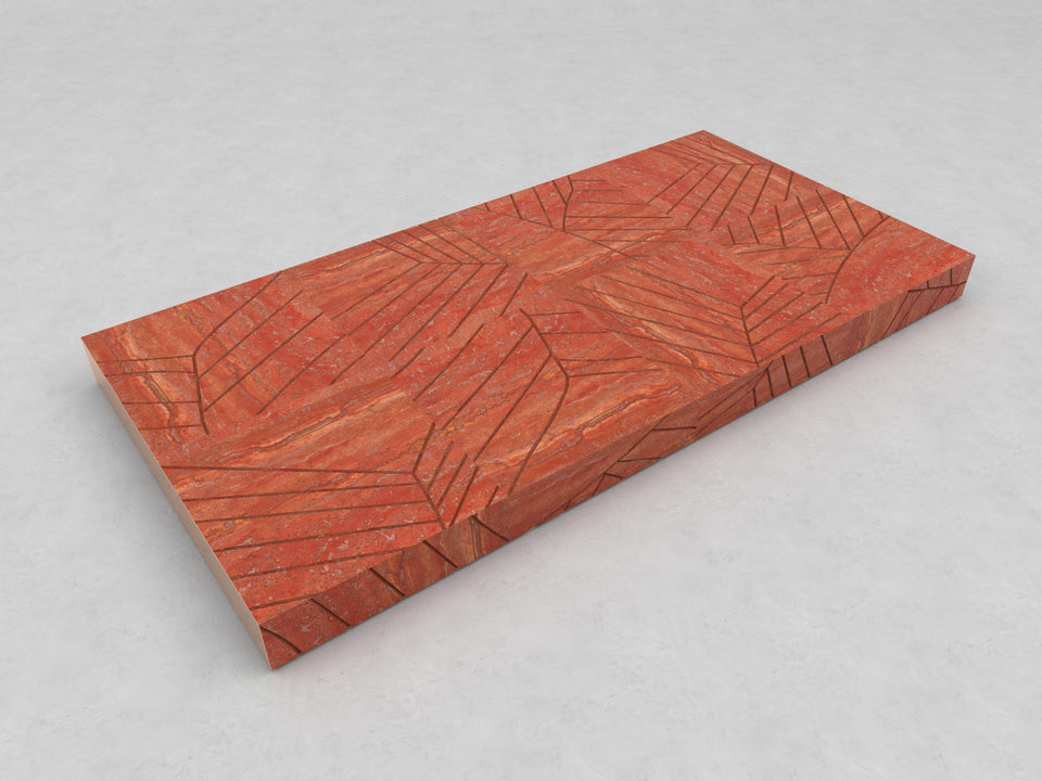 FOGLIE TRAVERTINE RED R15 - 120 X 240