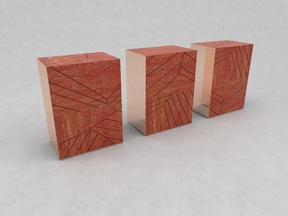 FOGLIE TRAVERTINE RED R80 - 60