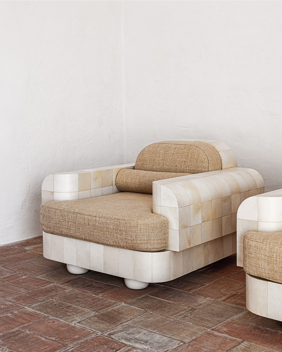 FUMOIR PARCHMENT ARMCHAIR