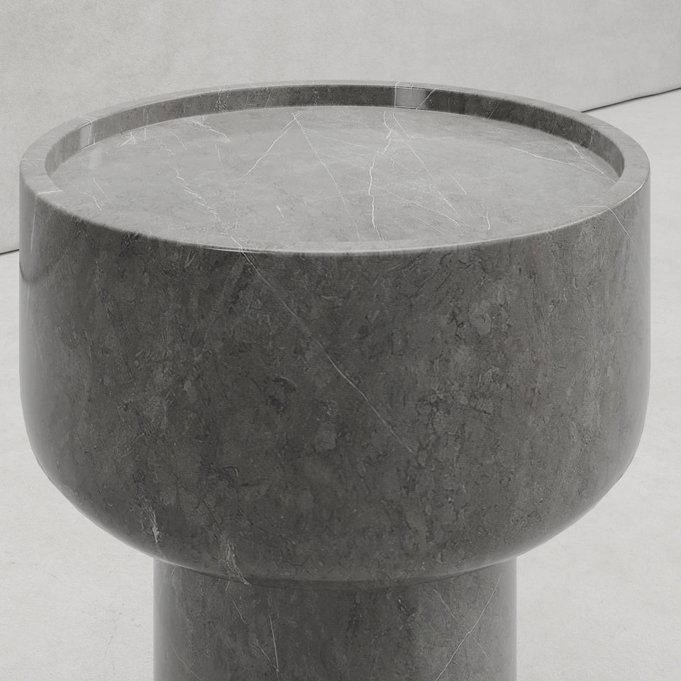 FANCIULLI SIDE TABLE IN DARK GREY MARBLE