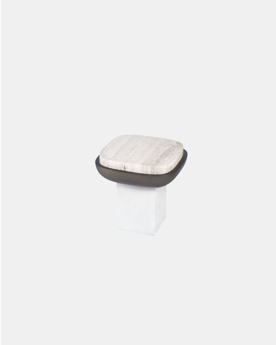OLYMPIA MARBLE SIDE TABLE SQUARE
