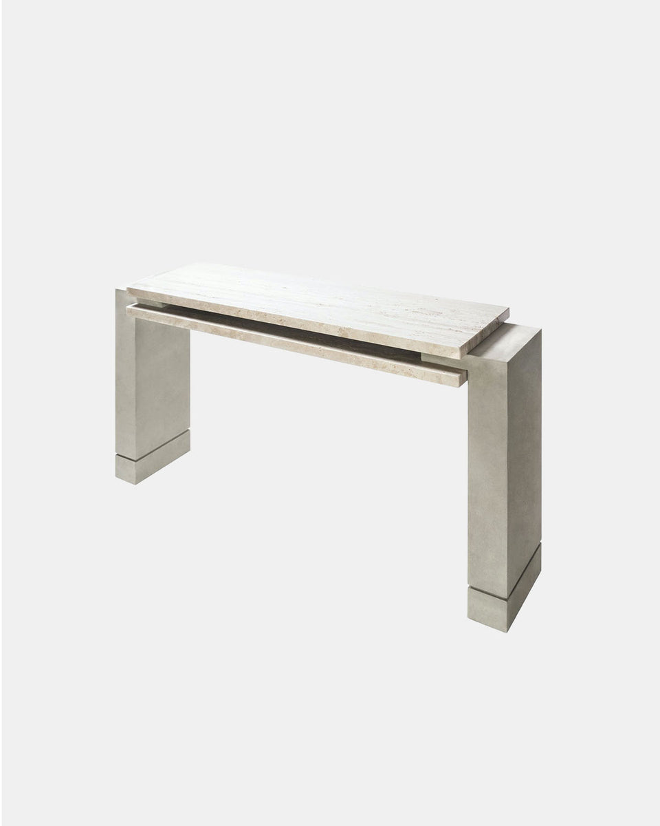 STRATOS TRAVERTINE CONSOLE