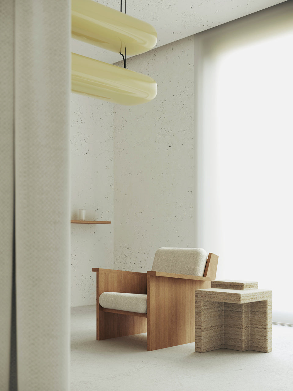 TRAVERTINE CHIL Nº1 STOOL – FREEMAN GALLERY