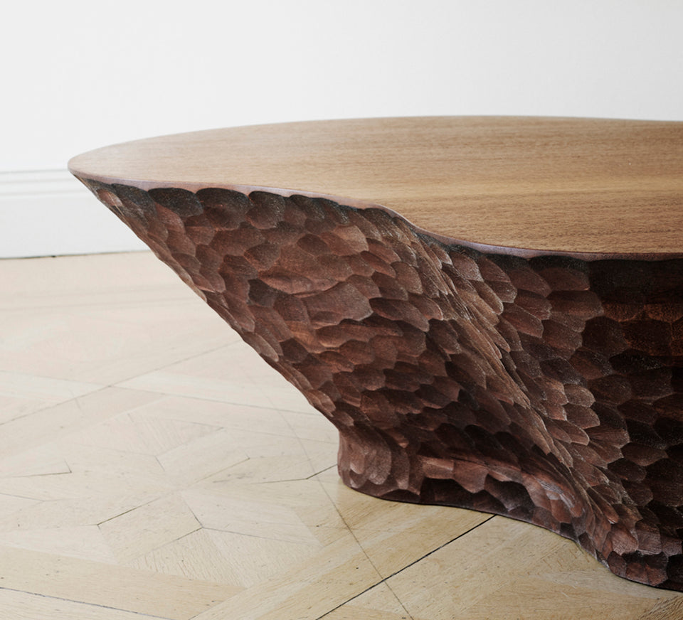 SSU CARVED COFFEE TABLE