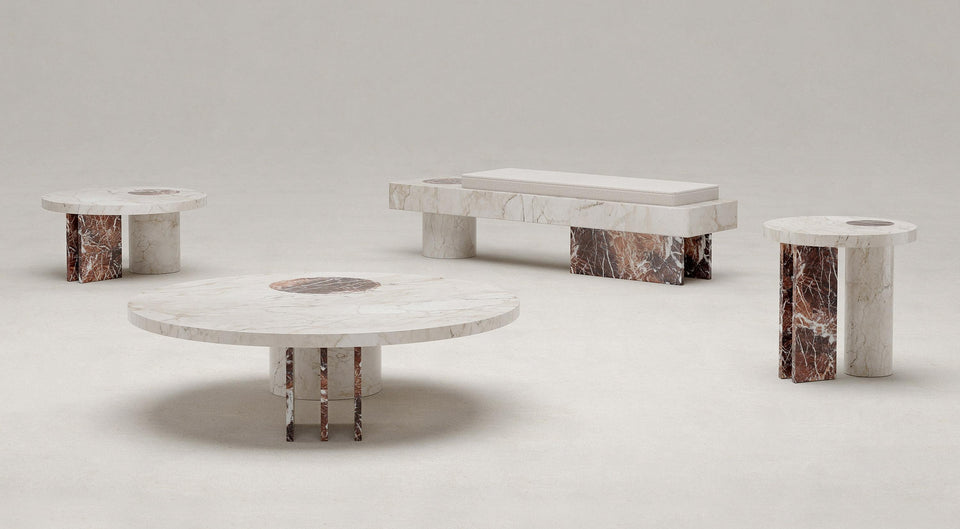 SALVANTE C1 ROSA PERALBA MARBLE COFFEE TABLE