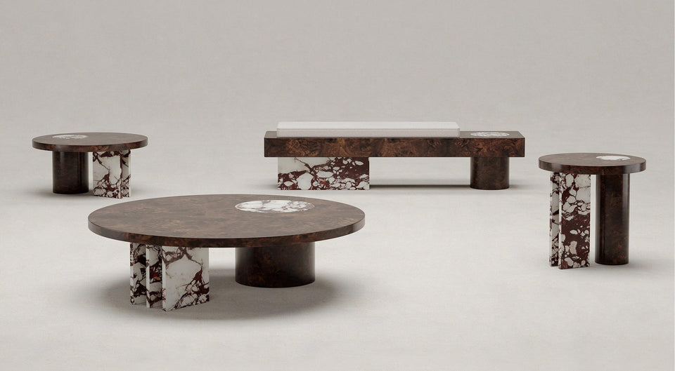 SALVANTE S1 CALACATTA VIOLA MARBLE SIDE TABLE