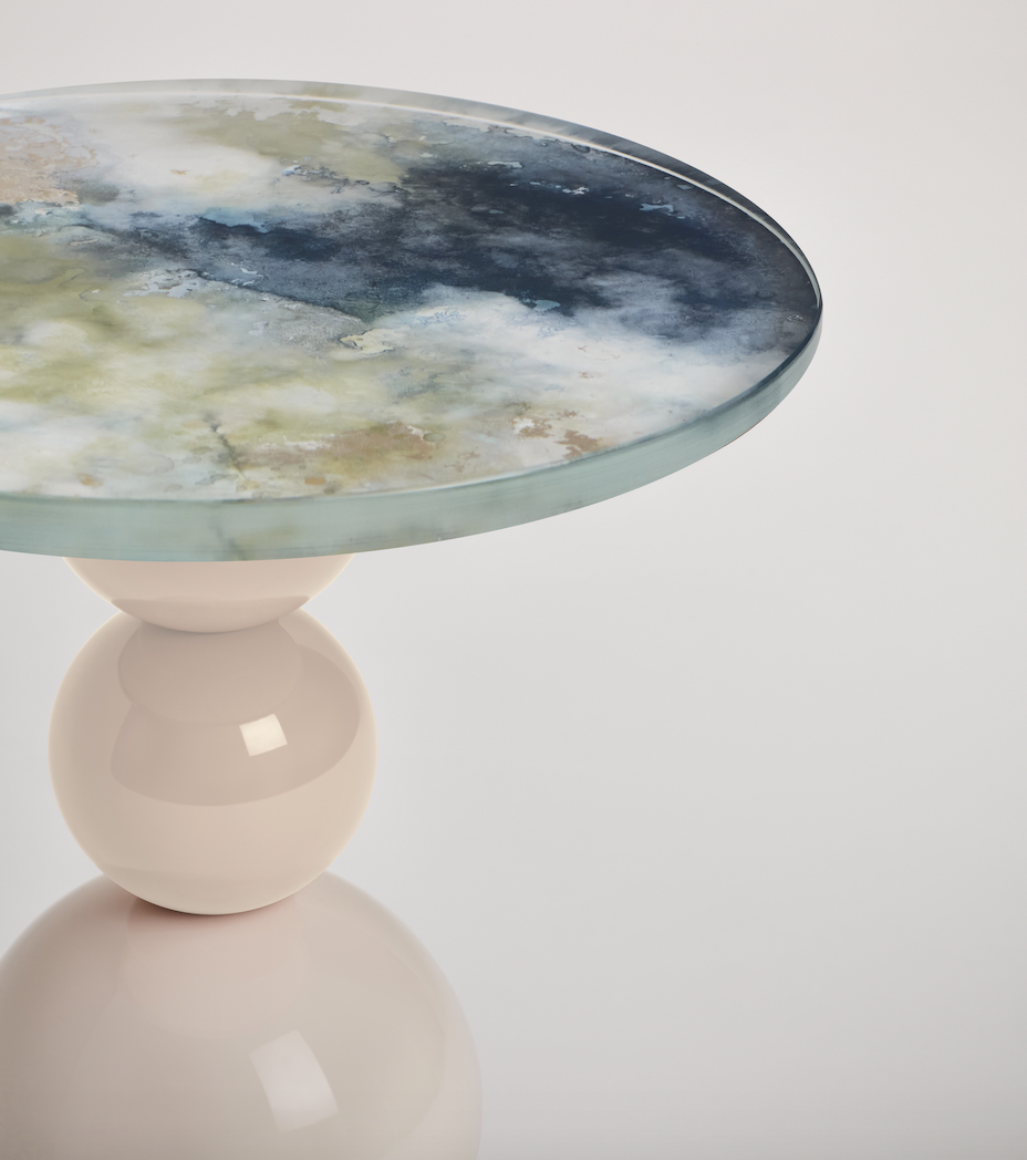 EGLOMIZED GLASS NOTO SIDE TABLE
