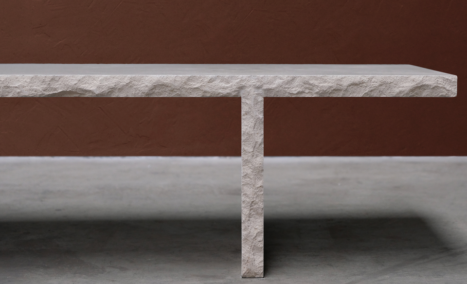 FRUSTRE 02 WHITE COFFEE TABLE