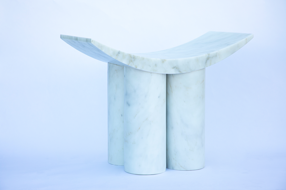 GAMMA CALACATTA MARBLE STOOL