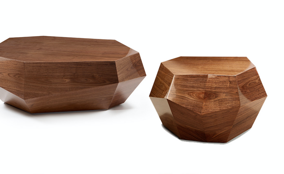 THREE ROCKS WALNUT LOW COFFEE TABLE